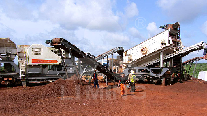 250 т/ч мобильная дробильная установка для железной руды в Замбии